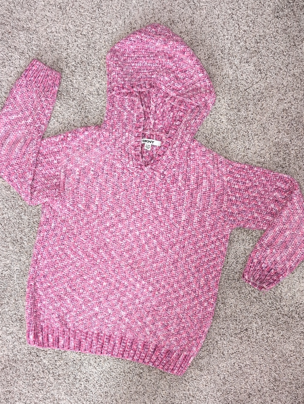 Girl's DKNY Hooded Sweater (Size S 7/8)